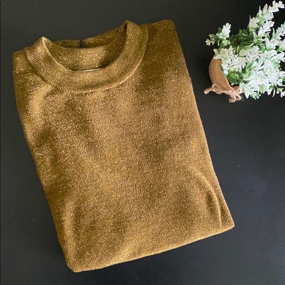 H&M Sweaters - H&M Conscious mustard sparkle sweater size small